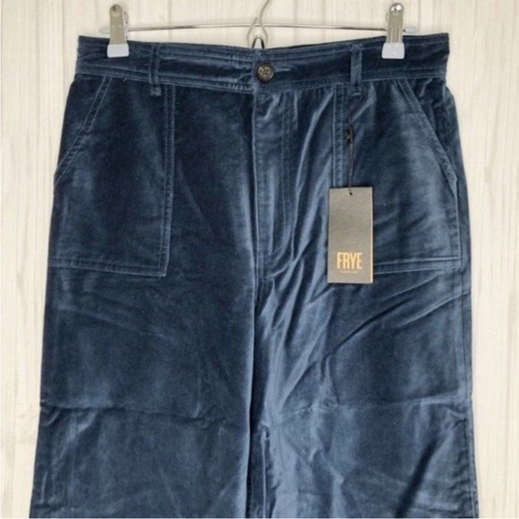 FRYE Nadia Velour Navy Pants - Picture 6 of 7